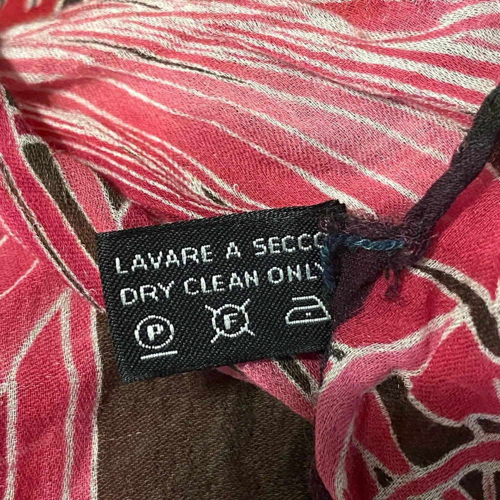 ‼️Slight Damage‼️Gucci Vintage Safari Palm Leaf Patterned Silk Neckerchief Scarf - Picture 8 of 13